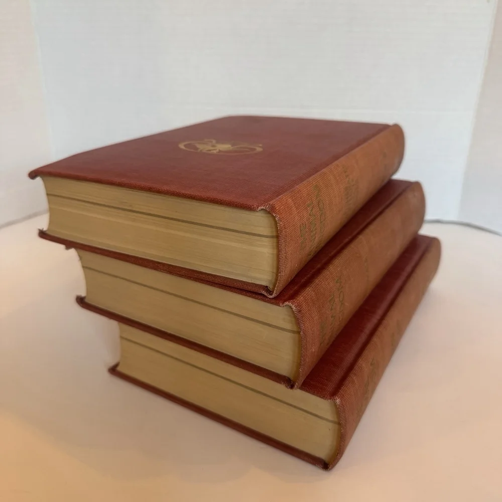 Vtg 1954 The Animal Kingdom 3 Vol Set Natural History Mid Century RedCloth Books